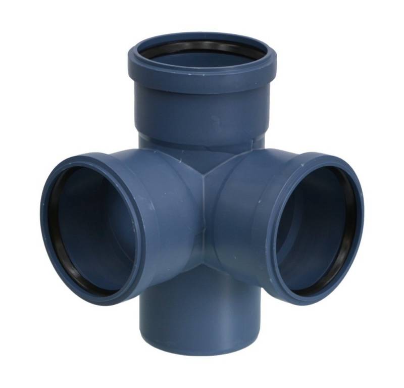 POLOPLAST Wasserrohr POLOPLAST POLO-KAL NG Eckdoppel-Abzweig 87,5, DN 110/ 110/ 110 von POLOPLAST