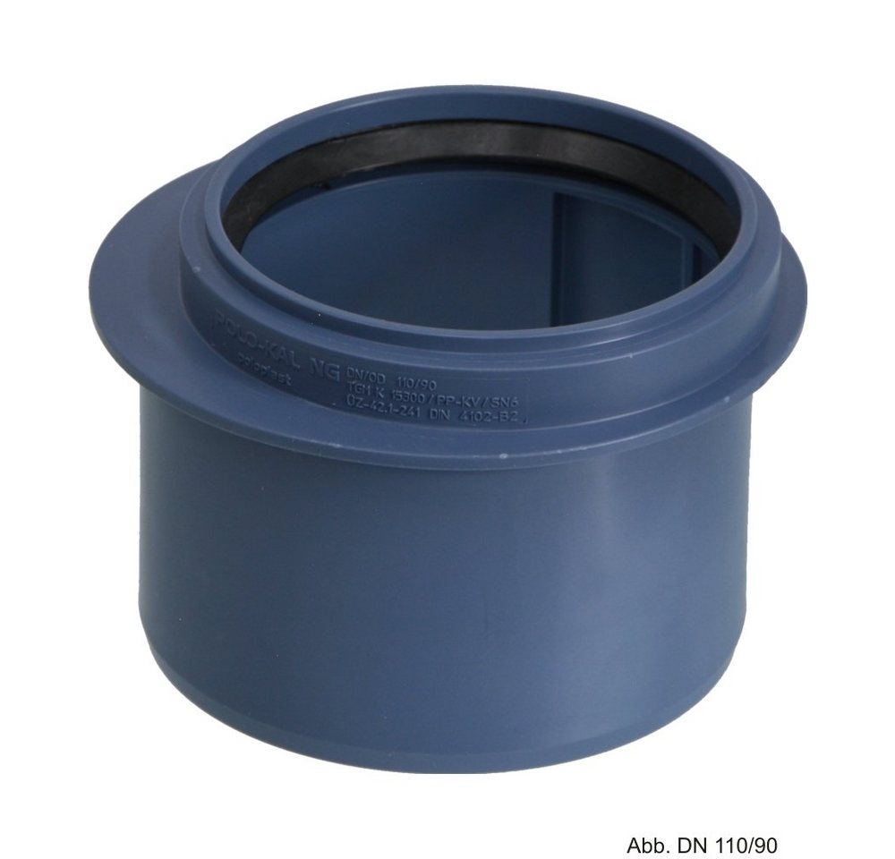 POLOPLAST Wasserrohr POLOPLAST POLO-KAL NG Übergangsrohr kurz DN 90/75 von POLOPLAST