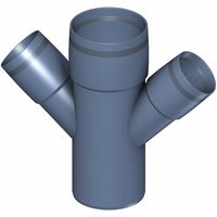 Poloplast - polo kal xs Doppelabzweig dn 75/50/50, 45 Grad, Horizontal von POLOPLAST