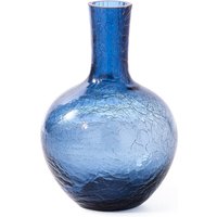 Pols Potten - Crackled Glass Ball Body Vase S, dunkelblau von POLSPOTTEN