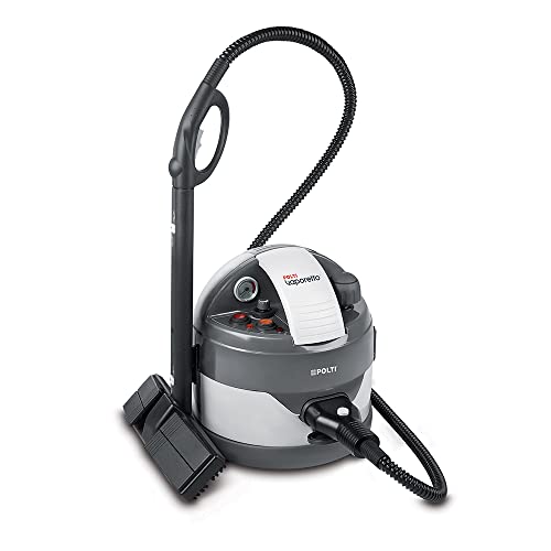 POLTI Vaporetto Eco Pro 3.0, Dampfreiniger mit Boiler und Sicherheitskappe, Boilerleistung max. 2000 W, 2-Liter-Tank, 9 Zubehörteile im Lieferumfang, Made in Italy, grau von POLTI