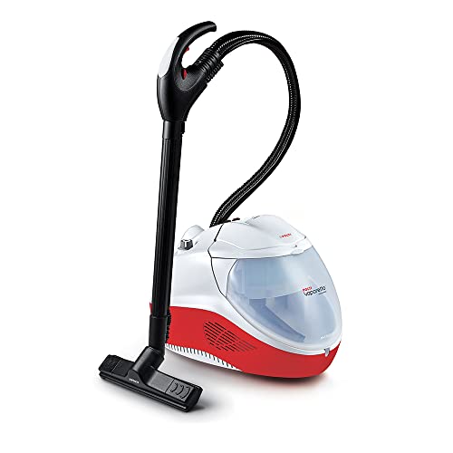 POLTI PVEU0083 Lecoaspira FAV50_Multifloor Halbautomatischer Dampfsauger mit umfangreichem Zubehör, 2450 Watt, rot von POLTI