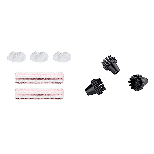 Polti PAEU0324 Set aus 2 Mikrofaser-Reinigungstüchern + 3 Überzügen, für Vaporetto Dampfsauger & PAEU0250 von POLTI