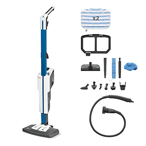 Polti Vaporetto SV620 Style, Dampfbesen mit integriertem Handreiniger, max. Leistung 1500 W, 15 Zubehörteile, Antikalkfilter, unbegrenzte Laufzeit, vertikale Parkposition, Blau und Weiß Polti Vaporetto SV620 Style, Dampfbesen mit integriertem Handreiniger, max. Leistung 1500 W, 15 Zubehörteile, Antikalkfilter, unbegrenzte Laufzeit, vertikale Parkposition, Blau und Weiß von POLTI