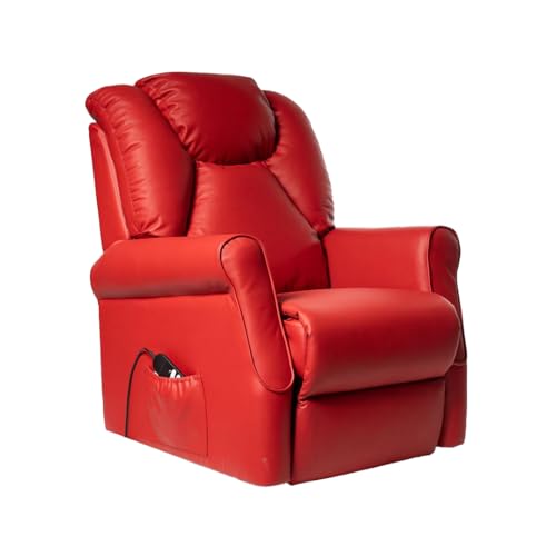 POLTRONE ITALIA Angela 2 Motoren Leder Relaxsessel Aufstehhilfe abziehbar Roller System Rückenlehne Schleife Sitz Mikrofedern Elektrischer Sessel Seniorensessel Bordeaux von POLTRONE ITALIA