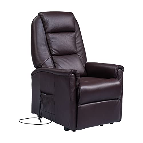 POLTRONE ITALIA Rebecca 2 Motoren Leder PERSONALISIERTEN fernsehsessel mit aufstehhilfe Medizinisches Gerät 2 Räder Schwarz von POLTRONE ITALIA