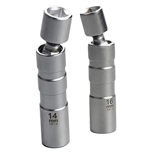 POLXLMOFXO 1. 4mm & 16mm. Dünnwand Netic Swivel Zündkerze 3/8-Zoll-Laufwerk 12-Punkt-Zündkerzen-Steckdose-Entfernungswerkzeug - Swivel-Erweiterungen von POLXLMOFXO