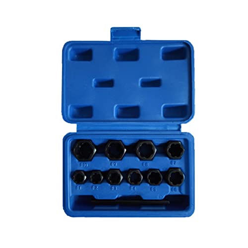POLXLMOFXO 11. Stck Sechskant-Sockel Short-typ-Schlagmutter Bolt Extractor Remover Tool Set Wartung Zubehör-Werkzeugsatz for 3/8 Zoll Laufwerk(Rose) von POLXLMOFXO