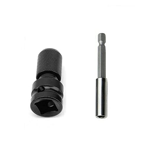 POLXLMOFXO 2Set Socket Set Schraubenschlüssel-Adapterschlüssel-Set-Laufwerk-Wandler-Schlagwerkzeug 1/2 Zoll Quadrat auf 1/4 Sechskant-Ratchet-Buchse(1set) von POLXLMOFXO