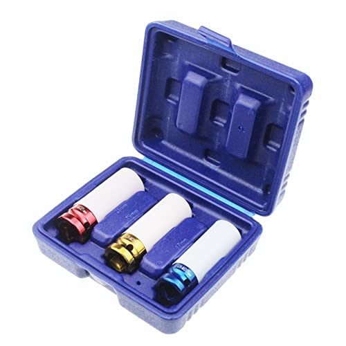 POLXLMOFXO 3 stücke 1/2 '' 17mm 19mm 21mm legierung dünne wand rad mutter tiefe wirkt steckdose drive set sleeve von POLXLMOFXO