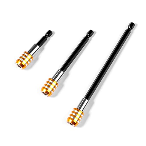 POLXLMOFXO 3 stücke Bohrer-Verlängerungssatz Quick Release-Bithalter 1/4 Zoll Sechskantscheider Magnetischer Verlängerungsscheibenadapter von POLXLMOFXO