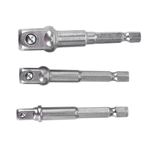 POLXLMOFXO 3 teile/satz 1/4 Zoll 3/8 1/2 Sechskant Power Bohrer Fahrer Sockel Schraubenschlüssel Adapter Verlängerungsstange Bit 65-72mm von POLXLMOFXO