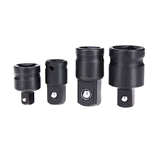 POLXLMOFXO 4 STÜCKE 1/4 "3/8" 1/2 "Antriebsbuchse Set pneumatisch Luftaufprallschlüssel Buchse Adapter Ratsche Sockel Gelenk Handreparaturwerkzeuge von POLXLMOFXO