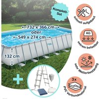 Polygroup - Summer Waves Elite Rechteck Frame Pool Set in verschiedenen Größen 549 x 274 x 132 cm von POLYGROUP