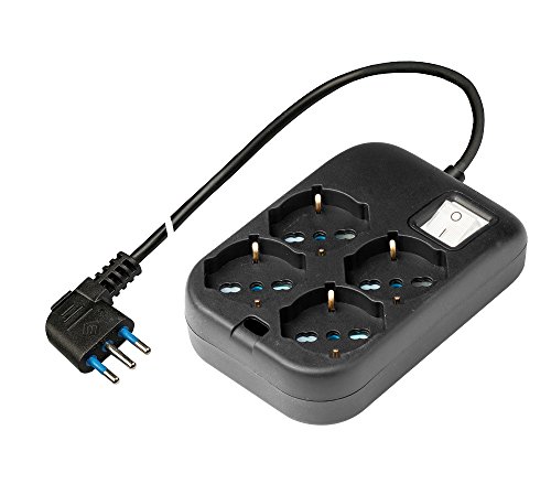 POLY POOL - PP2504;2XL Quadratische Steckdosenleiste mit 4 Multistandard-Steckdosen P40 - Mehrfachsteckdosenleiste mit großem, platzsparendem Stecker 16A - Steckdosenleiste Kabel 1,5 m und Schalter POLY POOL - PP2504;2XL Quadratische Steckdosenleiste mit 4 Multistandard-Steckdosen P40 - Mehrfachsteckdosenleiste mit großem, platzsparendem Stecker 16A - Steckdosenleiste Kabel 1,5 m und Schalter von Poly Pool