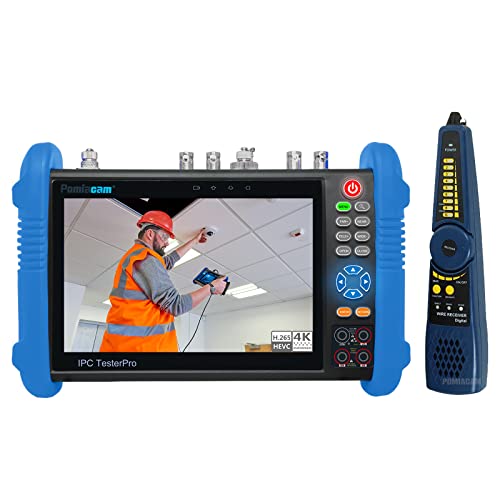 IP Kamera Tester IPC-9800MOVTADHS Plus Multifunktions Analoger IP Kamera Tester 7-Zoll-IPS-Touchscreen-Monitor 8MP SDI TVI AHD CVI TDR OPM VFL POE Kamera WiFi 4K H.265 HDMI CCTV Tester mit vollem von POMIACAM