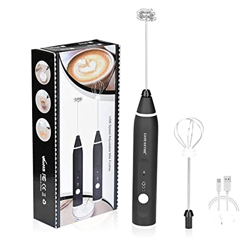 Milchaufschäumer, POMME Milchaufschäumer Stab USB Wiederaufladbarer Mini Elektrischer Milchaufschäumer 3 Geschwindigkeiten Einstellbar Mit 2 Vverschiedenen Mischköpfen, Geeignet für Kaffee, Eier Milchaufschäumer, POMME Milchaufschäumer Stab USB Wiederaufladbarer Mini Elektrischer Milchaufschäumer 3 Geschwindigkeiten Einstellbar Mit 2 Vverschiedenen Mischköpfen, Geeignet für Kaffee, Eier von POMME