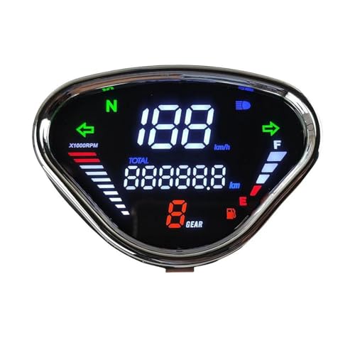 Für DAX 70 CT50 CT70 Für Jialing70 Digitaler Kilometerzähler LCD-Display Motorrad-Tachometer Kilometerzähler Wasserdichter Tachometer von POMPOMPUR