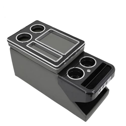 POMPOMPUR FÜR Toyota FÜR Proace FÜR Verso 2016-2023 Reihe Vorne Geländer Box Set Business Armlehne Zentrale Zubehör Armlehnen(Color:B Gray) von POMPOMPUR
