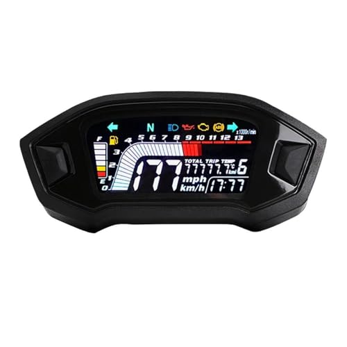 POMPOMPUR Für MSX125 2013–2019 Digitales Motorrad-Armaturenbrett Mit 13 U/min LCD-Tachometer Kilometerzähler Drehzahlmesser von POMPOMPUR
