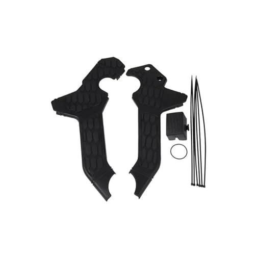 POMPOMPUR Motorradzubehör Für CRF300L CRF 300L CRF 300 L CRF300 L Rahmenschutz Seitenschutzabdeckung Verkleidungsschutzplatte Motorrad Spoiler Flügel(Schwarz) von POMPOMPUR
