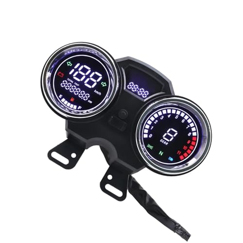 POMPOMPUR Tachometer Motorrad Drehzahlmesser Armaturenbrett LCD Digitalinstrument 1-6 Gang Für Suzuki GN125 GN150 125ccm 150ccm POMPOMPUR Tachometer Motorrad Drehzahlmesser Armaturenbrett LCD Digitalinstrument 1-6 Gang Für Suzuki GN125 GN150 125ccm 150ccm von POMPOMPUR