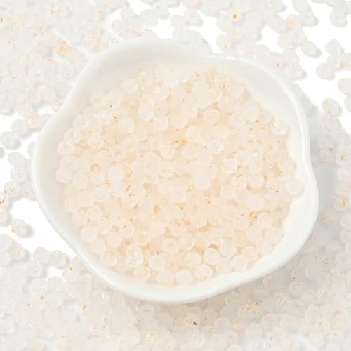 PONABEADIY 1 Box 100G 4.5MM Weiße Facettierte Milchglasperlen Mit Goldfolie 1MM Löcher Kristall Doppelkegel Kleine Lose Abstandshalter Charms Perlen Großpackung Für Schmuckherstellung Armbänder Ohrrin PONABEADIY 1 Box 100G 4.5MM Weiße Facettierte Milchglasperlen Mit Goldfolie 1MM Löcher Kristall Doppelkegel Kleine Lose Abstandshalter Charms Perlen Großpackung Für Schmuckherstellung Armbänder Ohrrin von PONABEADIY