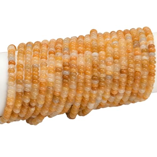PONABEADIY 1 Box 2 Stränge 336 Stück 4mm Gelber Topas Natürliche Jade Rondelle Perlen Mit Löchern Edelstein Kristallstein Abakus Scheibe Glatte Abstandshalter Charms Perle Für Die Schmuckherstellung PONABEADIY 1 Box 2 Stränge 336 Stück 4mm Gelber Topas Natürliche Jade Rondelle Perlen Mit Löchern Edelstein Kristallstein Abakus Scheibe Glatte Abstandshalter Charms Perle Für Die Schmuckherstellung von PONABEADIY