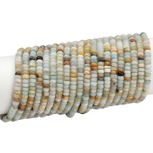 PONABEADIY 1 Box 2 Stränge 336 Stück 4mm Natürliche Amazonit Rondellperlen Mit Löchern Edelstein Kristallstein Abakus Disk Abstandshalter Charms Lose Perlen Für Die Schmuckherstellung Armbänder Halsk PONABEADIY 1 Box 2 Stränge 336 Stück 4mm Natürliche Amazonit Rondellperlen Mit Löchern Edelstein Kristallstein Abakus Disk Abstandshalter Charms Lose Perlen Für Die Schmuckherstellung Armbänder Halsk von PONABEADIY