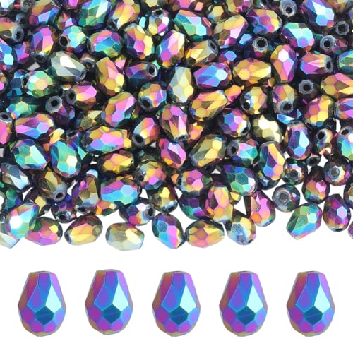 PONABEADIY 1 Box 325 Stück Regenbogenfarben Tropfenförmige Facettierte Perlen Mit Löchern Galvanisiertes Glas Kristall Undurchsichtig Abstandsperlen Großpackung Für Die Schmuckherstellung Ohrringe Arm PONABEADIY 1 Box 325 Stück Regenbogenfarben Tropfenförmige Facettierte Perlen Mit Löchern Galvanisiertes Glas Kristall Undurchsichtig Abstandsperlen Großpackung Für Die Schmuckherstellung Ohrringe Arm von PONABEADIY