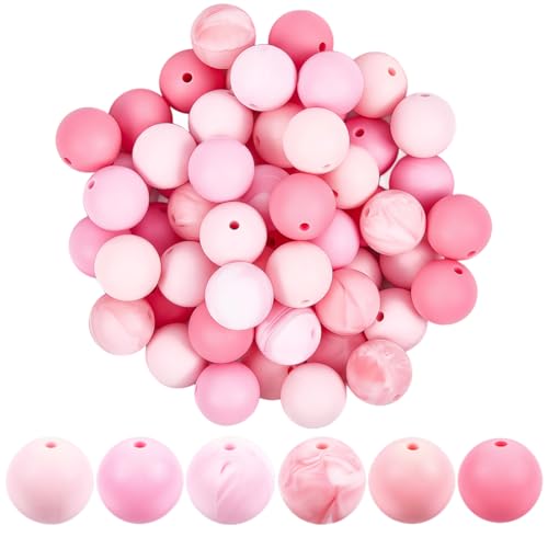 PONABEADIY 1 Box 6 Farben 90 Stück 15mm Rosa Silikonperlen Mit 2mm Löchern Gemischte Farben Rund Sortiert Weicher Gummi Fokal Abstandshalter Charms Lose Perlen Großpackung Für Schmuckherstellung SCHL PONABEADIY 1 Box 6 Farben 90 Stück 15mm Rosa Silikonperlen Mit 2mm Löchern Gemischte Farben Rund Sortiert Weicher Gummi Fokal Abstandshalter Charms Lose Perlen Großpackung Für Schmuckherstellung SCHL von PONABEADIY