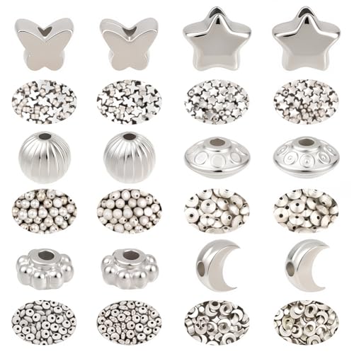 PONABEADIY 1 Box 6 Stile 1200 Stück Silberfarbene Kunststoff Abstandsperlen Mit Löchern Abstandshalter Schmetterling Flach Rund Stern Mond BLUMEs Verschiedene Charms Lose Perlen Für Die Schmuckherstel PONABEADIY 1 Box 6 Stile 1200 Stück Silberfarbene Kunststoff Abstandsperlen Mit Löchern Abstandshalter Schmetterling Flach Rund Stern Mond BLUMEs Verschiedene Charms Lose Perlen Für Die Schmuckherstel von PONABEADIY