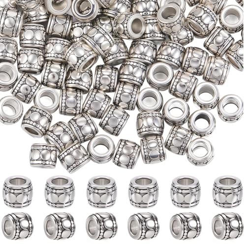 PONABEADIY 1 Box 7mm 150 Stück Antike Tibetische Silberperlen Mit Loch Metall Vintage Fasssäule Legierung Lose Abstandsperlen Großpackung Für Schmuckherstellung Ohrringe Armbänder Halsketten Dekorati PONABEADIY 1 Box 7mm 150 Stück Antike Tibetische Silberperlen Mit Loch Metall Vintage Fasssäule Legierung Lose Abstandsperlen Großpackung Für Schmuckherstellung Ohrringe Armbänder Halsketten Dekorati von PONABEADIY