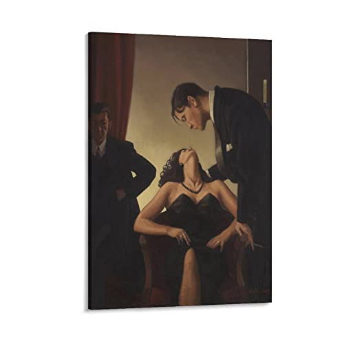 Artist Jack Vettriano Three Is Not A Crowd Poster Surrealismus Abstraktes Gemälde Leinwand Gemälde Wandkunst dekorative Drucke Moderne Dekoration 40 x 60 cm von PONINI