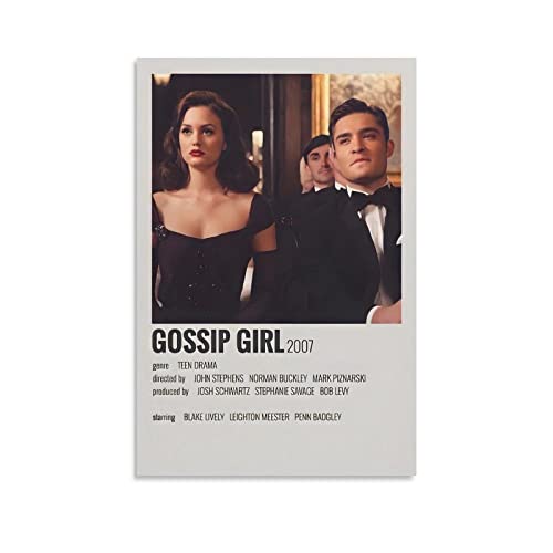 Gossip Girl Minimalistische Ästhetik Film Polaroid Poster Kunstdruck Wand Foto Paint Poster Hanging Picture Family Decor 12x18inch(30x45cm) von PONINI