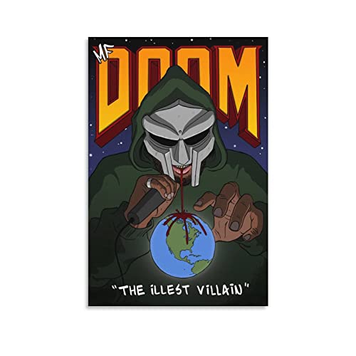 Rapper MF Doom Poster Hiphop Sänger Avantgarde Raum Ästhetik Wandkunst Modern Dekorative Stil Wohnzimmer Dekor 40 x 60 cm von PONINI