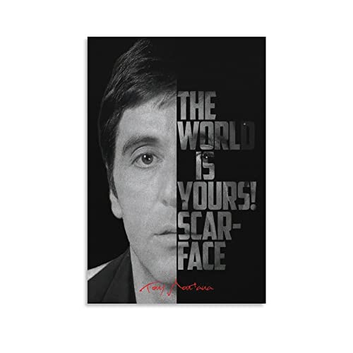 Scarface Tony Montana Filmposter Meditationsstudio Raum Wandkunst ästhetische Dekoration 30 x 45 cm von PONINI