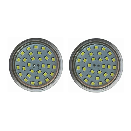 PONNYC 12V GU10 LED-Leuchtmittel, 50W Halogenäquivalent, Nicht dimmbar, 5W 450lm AC/DC 12-60V (2er-Pack) (Farbe : Warmweiß) von PONNYC