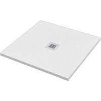 Quadratische Duschwanne 90x90cm Ercos Serie Stone BPMAROSTON9090 Standard - Opak Weiß - Marmorharz von ERCOS