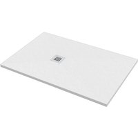 Duschwanne aus weißem Marmorharz mit Steineffekt 80x120 cm Ponsi Stone BPMAROSTON8012 weiß matt - weiß matt Duschwanne aus weißem Marmorharz mit Steineffekt 80x120 cm Ponsi Stone BPMAROSTON8012 weiß matt - weiß matt von PONSI