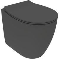 Mattschwarzes Stand-WC 52 cm lang Ercos Kite BCKTEKVASO matt-schwarz von PONSI