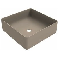 Quadratisches Waschbecken 416 x 416 mm in mattem Cappuccino Ercos Musa BLCERPMUSA0011 Cappuccino Mat von PONSI