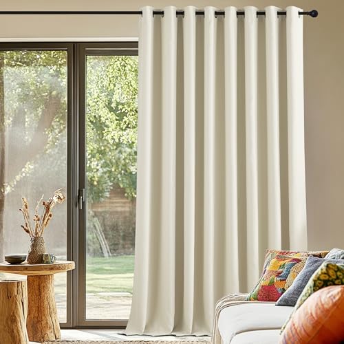 PONY DANCE Extra Breite Vorhänge für Wohnzimmer Ösenvorhang 1er Set Beige Gardinen Blickdicht Verdunkelungsvorhang Thermovorhang Hitzeschutz, Hellbeige, H 240 x B 300 cm PONY DANCE Extra Breite Vorhänge für Wohnzimmer Ösenvorhang 1er Set Beige Gardinen Blickdicht Verdunkelungsvorhang Thermovorhang Hitzeschutz, Hellbeige, H 240 x B 300 cm von PONY DANCE