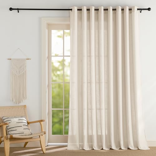 PONY DANCE Extra Breite Vorhang Leinen Natur 1er Set H 220 x B 300 cm Wohnzimmer Gardinen mit Ösen Leinengardine Halbtransparent Leinenoptik Vorhänge Boho Style Linen Curtains for Bedroom PONY DANCE Extra Breite Vorhang Leinen Natur 1er Set H 220 x B 300 cm Wohnzimmer Gardinen mit Ösen Leinengardine Halbtransparent Leinenoptik Vorhänge Boho Style Linen Curtains for Bedroom von PONY DANCE