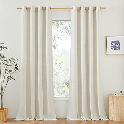 PONY DANCE Leinengardine mit Ösen Wohnzimmer Vorhänge Halbtransparent 2er Set H 280 x B 140 cm Leinen Vorhang Boho Gardine Leinenoptik Halbtransparent Linen Curtains Living Room, Beige PONY DANCE Leinengardine mit Ösen Wohnzimmer Vorhänge Halbtransparent 2er Set H 280 x B 140 cm Leinen Vorhang Boho Gardine Leinenoptik Halbtransparent Linen Curtains Living Room, Beige von PONY DANCE
