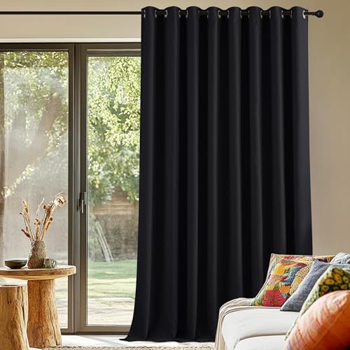 PONY DANCE Schlafzimmer Gardinen für Große Fenster Blickdichter Vorhang mit Ösen 1er Set H 260 x B 300 cm Verdunklungsvorhänge Schwarz Thermal Blackout Curtains for Bedroom PONY DANCE Schlafzimmer Gardinen für Große Fenster Blickdichter Vorhang mit Ösen 1er Set H 260 x B 300 cm Verdunklungsvorhänge Schwarz Thermal Blackout Curtains for Bedroom von PONY DANCE