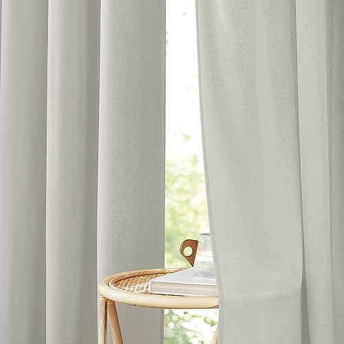 PONY DANCE Boho Gardinen Wohnzimmer Leinenvorhang Ösenschal 2er Set H 220 x B 140 cm Hellgraue Gardinen Leinenoptik Halbtransparente Vorhänge mit Ösen Linen Curtains for Living Room PONY DANCE Boho Gardinen Wohnzimmer Leinenvorhang Ösenschal 2er Set H 220 x B 140 cm Hellgraue Gardinen Leinenoptik Halbtransparente Vorhänge mit Ösen Linen Curtains for Living Room von PONY DANCE