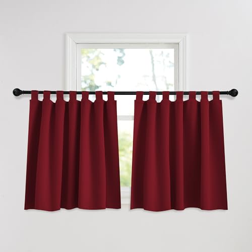 PONY DANCE Schlaufengardinen Kurz Küchengardinen Verdunklungsvorhänge Kinderzimmer Mädchen Kurzgardine Blickdicht Vorhang Rot Schlaufenschal 2er Set H 120 x B 140 cm PONY DANCE Schlaufengardinen Kurz Küchengardinen Verdunklungsvorhänge Kinderzimmer Mädchen Kurzgardine Blickdicht Vorhang Rot Schlaufenschal 2er Set H 120 x B 140 cm von PONY DANCE