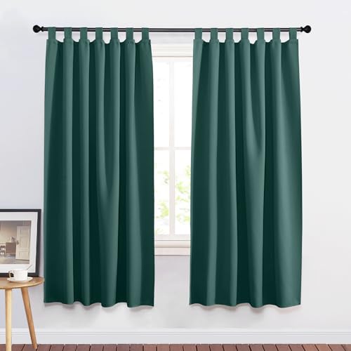 PONY DANCE Schlaufengardinen Wohnzimmer Modern - Kinderzimmer Gardinen Dunkelgrün Thermovorhang gegen Kälte und Hitze Verdunklungsvorhänge mit Schlaufen, 2er Set H 175 x B 140 cm PONY DANCE Schlaufengardinen Wohnzimmer Modern - Kinderzimmer Gardinen Dunkelgrün Thermovorhang gegen Kälte und Hitze Verdunklungsvorhänge mit Schlaufen, 2er Set H 175 x B 140 cm von PONY DANCE