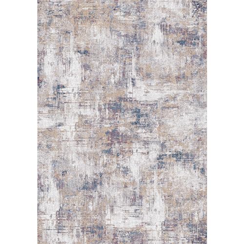 PONY DANCE Teppiche Wohnzimmer 160x230 cm Weiche und Flauschige Kurzflor Teppich Waschbar in Waschmaschine rutschfeste Teppiche Boho für Schlafzimmer, Gelb+Lila von PONY DANCE